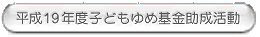 平成19年度 子どもゆめ基金助成活動